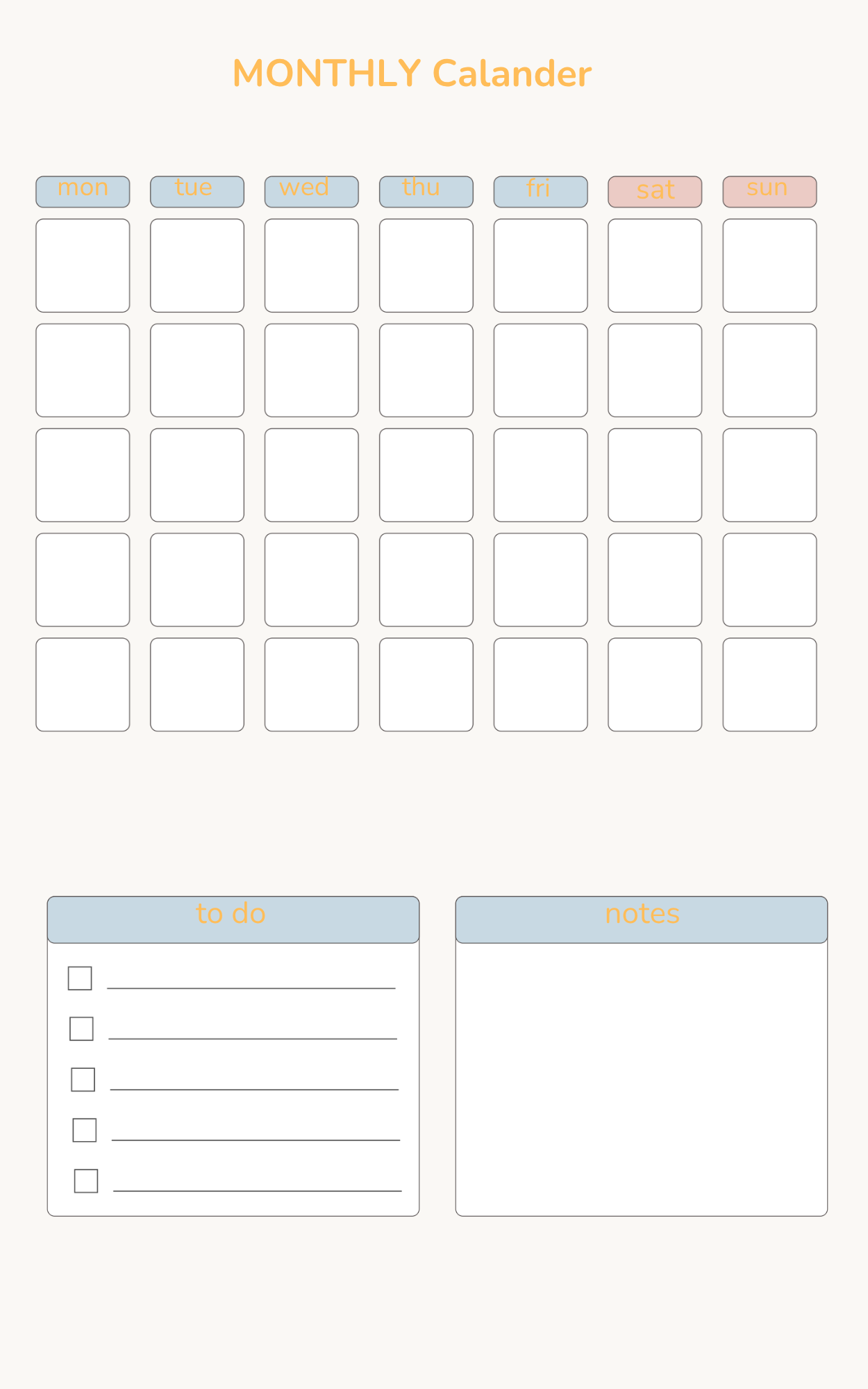 Monthly Planner